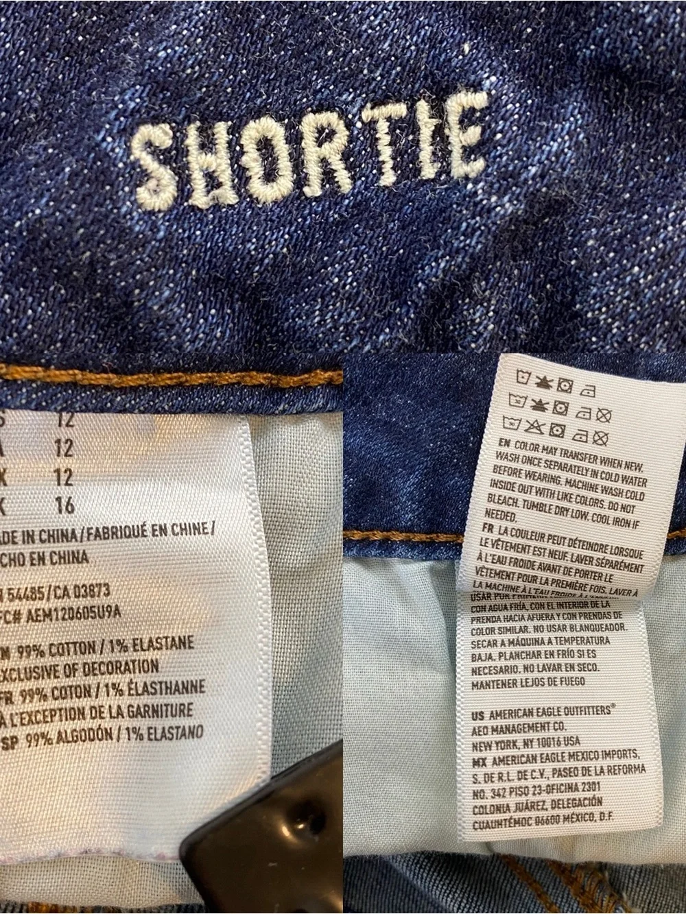 American Eagle Shortie Denim Jean Shorts - 12